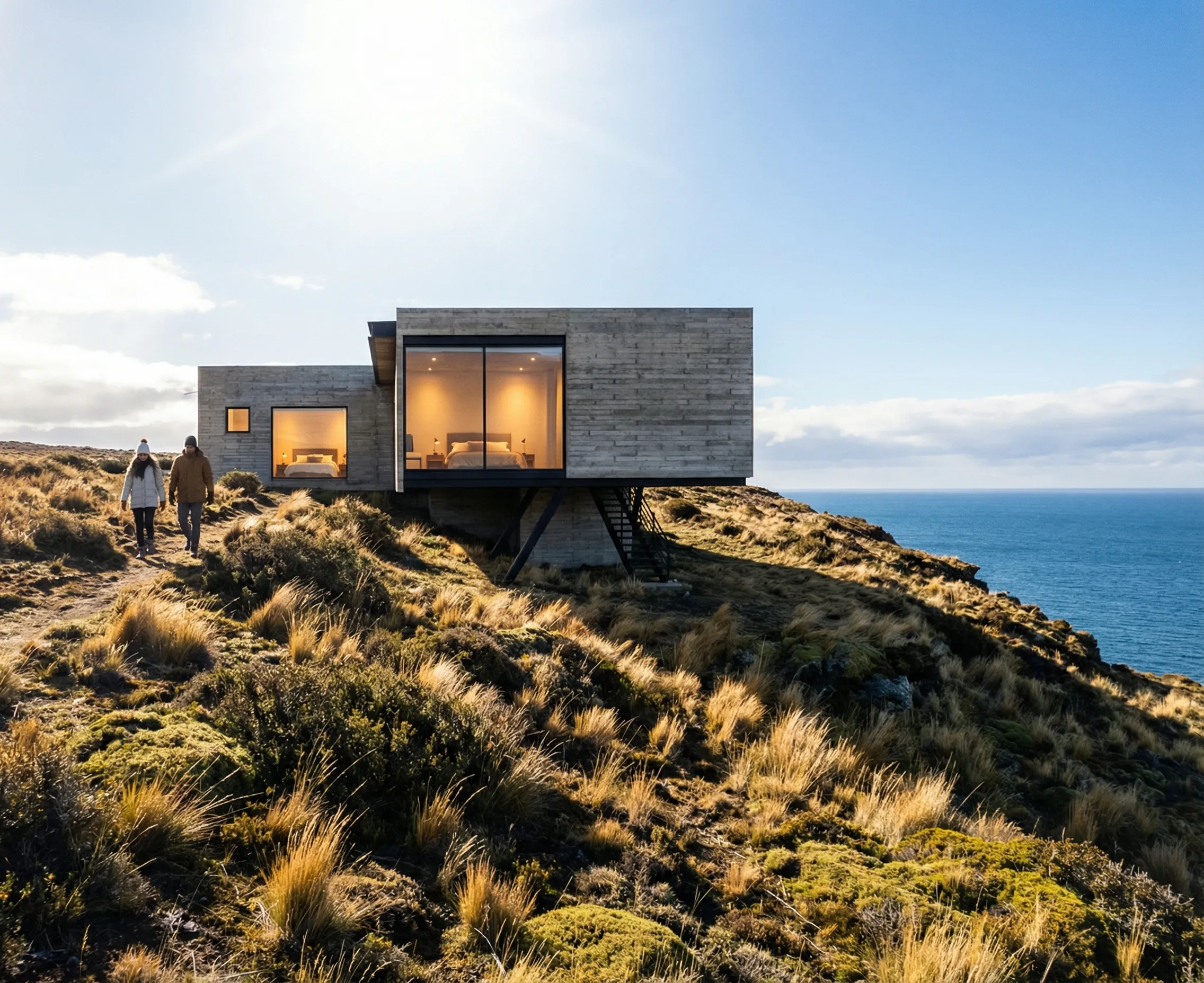 Render Exterior de Casa Rioseco — PatagoniaBIM